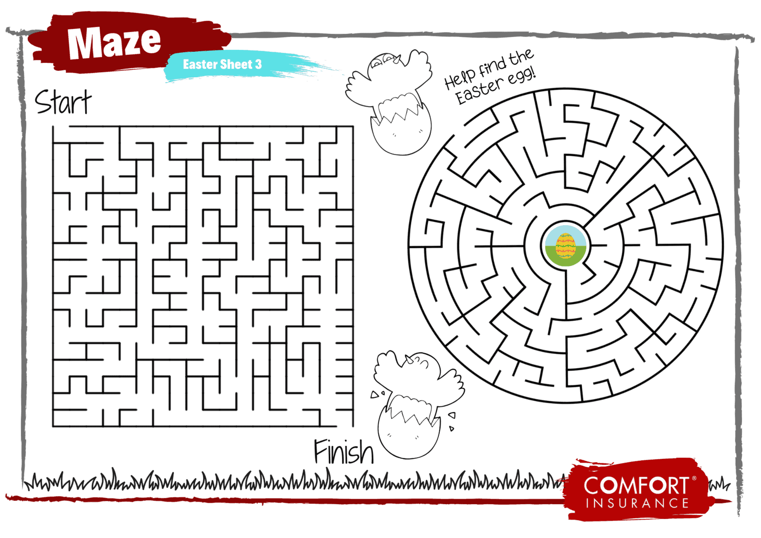 Easter Maze Sheet